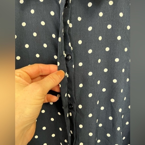 Vero Moda Polka Dot Tie Top Long Sleeve NWT - Picture 7 of 10